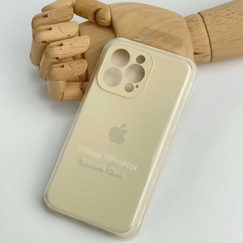 Чохол Silicone Case Full Camera для iPhone 13 Pro Max Antique white
